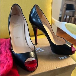 Open toe classic Louboutin heels